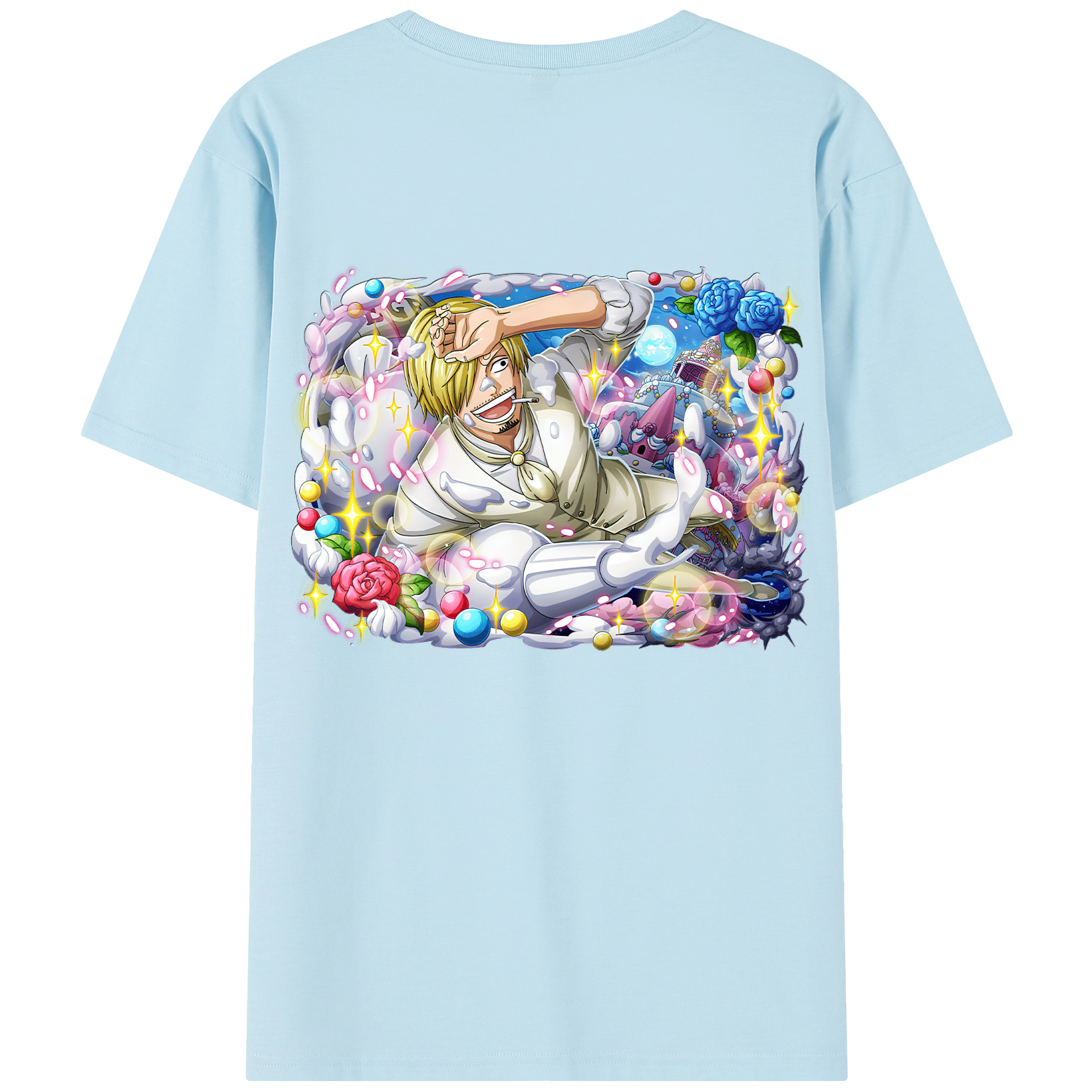 ワンピース サンジ ONE PIECE Sanji 綿100％半袖Tシャツ（背面プリント）